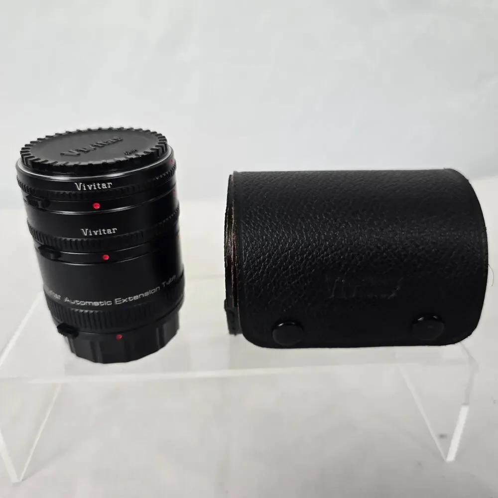 Vivitar OM Auto Extension Threaded Tube AT-21 36mm 20mm 12mm - Japan + Case